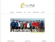 Tablet Screenshot of halffullrunning.com